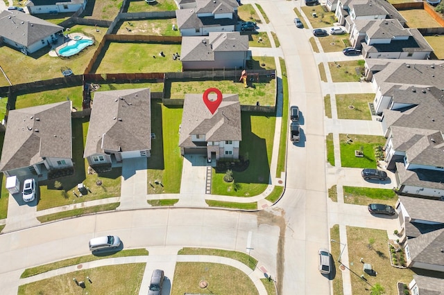 birds eye view of property featuring a residential view