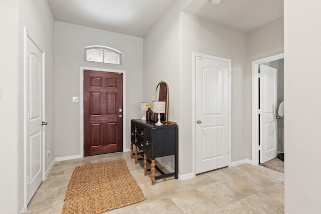 entrance foyer with baseboards