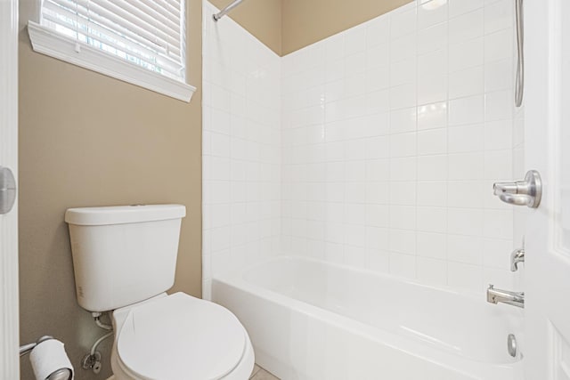 full bathroom with shower / bathing tub combination and toilet