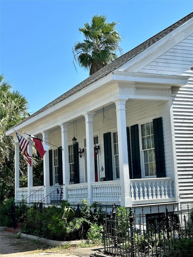 exterior space with a porch