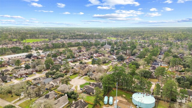 aerial view with a residential view