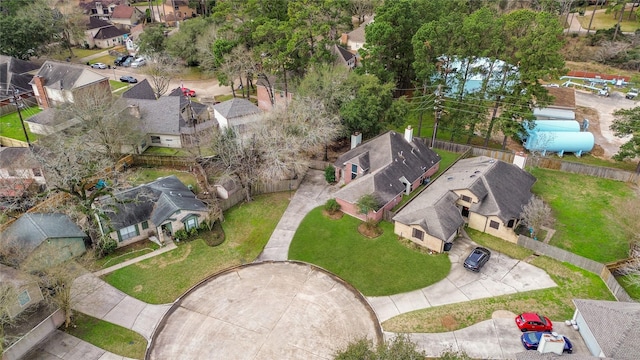 bird's eye view with a residential view