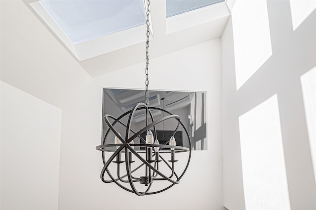 details featuring a notable chandelier