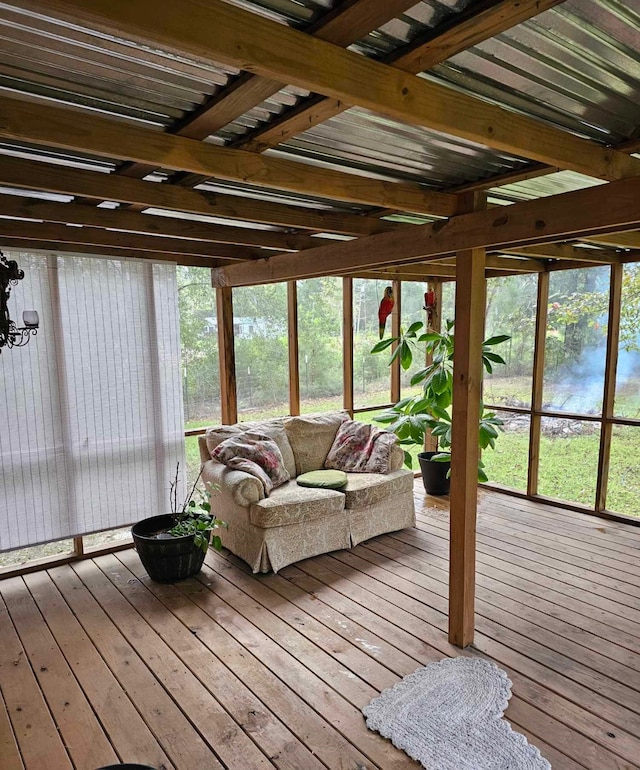 view of sunroom