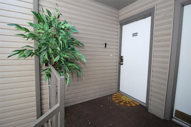 view of exterior entry
