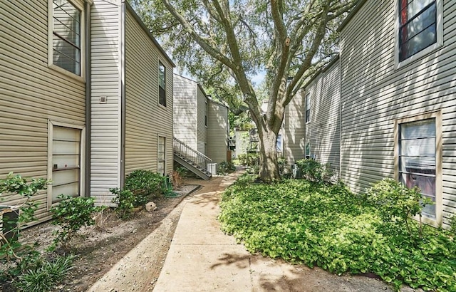 view of yard with stairway
