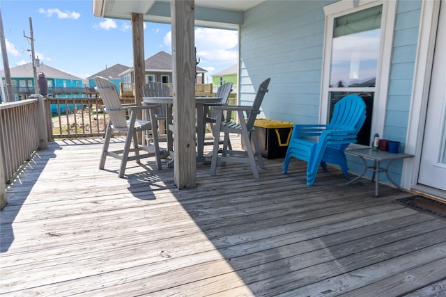 deck featuring a residential view