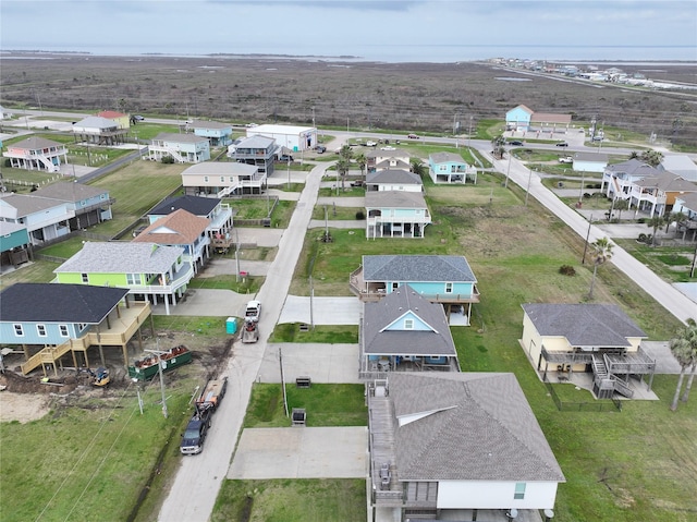 aerial view with a residential view