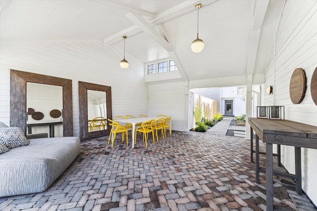 view of patio featuring outdoor dining space