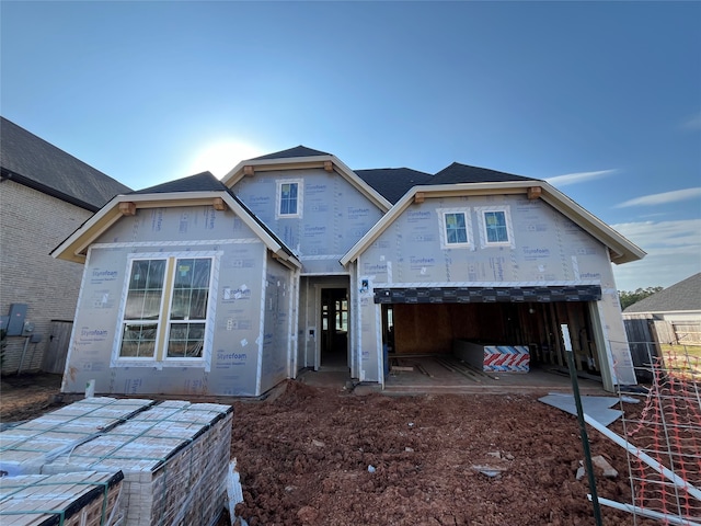 property under construction with a garage