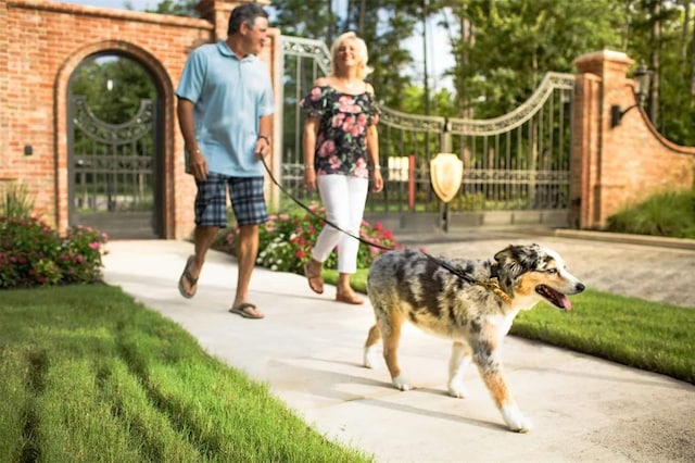 surrounding community with a gate