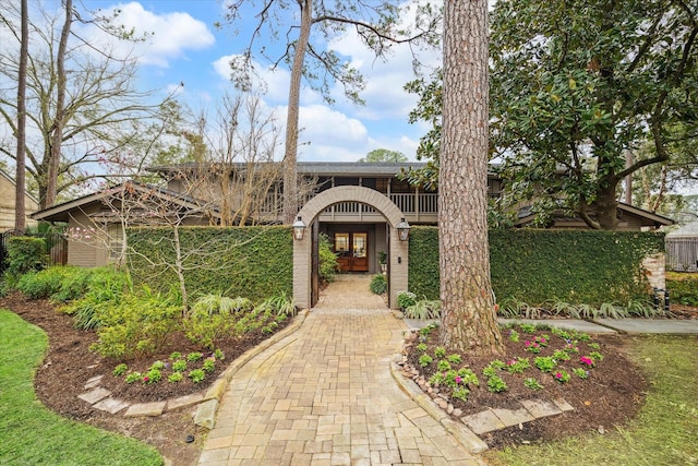 view of front of home with french doors