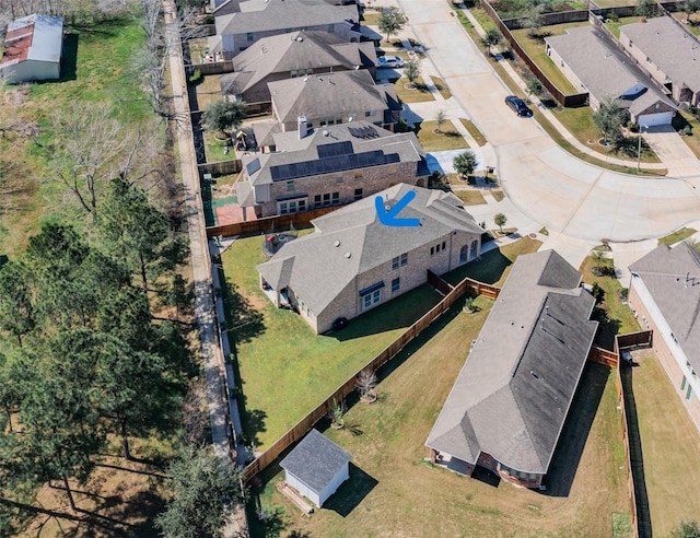 bird's eye view featuring a residential view