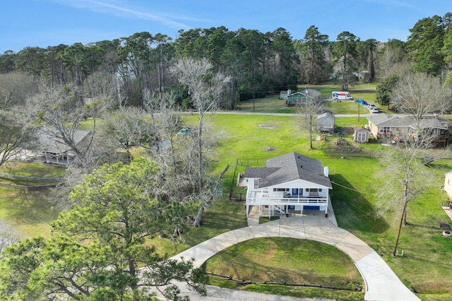 aerial view with a view of trees