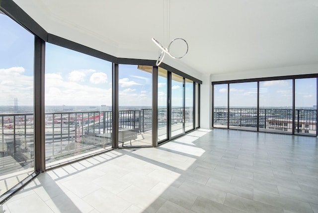 unfurnished sunroom with plenty of natural light