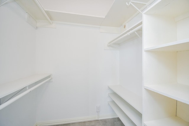 view of walk in closet