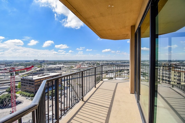 balcony with a city view