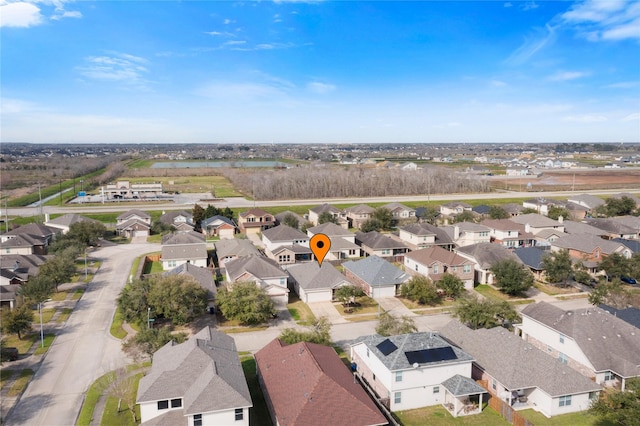 bird's eye view with a residential view