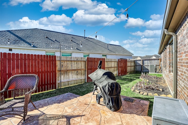 view of patio / terrace featuring a fenced backyard