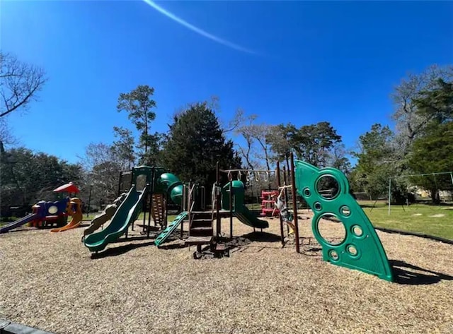 view of community jungle gym