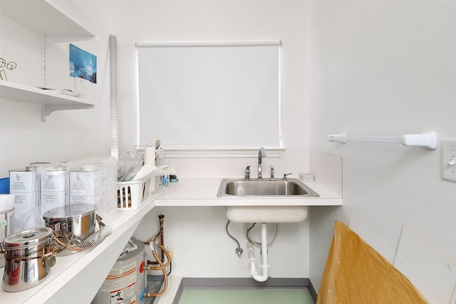 interior space featuring a sink