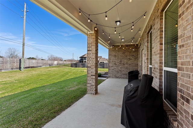 view of patio / terrace with fence