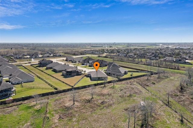 bird's eye view featuring a residential view