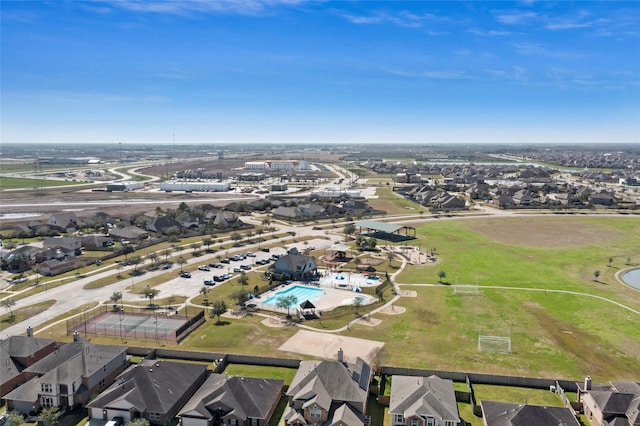 drone / aerial view featuring a residential view