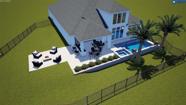 35 Papado Trails Cir, The Woodlands, TX 77375 - view from above of property with a pool