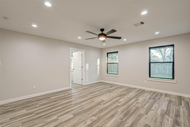 2111 Nina Lee Ln, Houston, TX 77018 - empty room with recessed lighting, baseboards, a healthy amount of sunlight, and visible vents