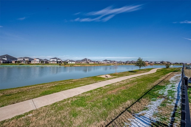 property view of water with a residential view