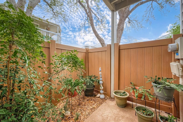 view of patio / terrace with fence