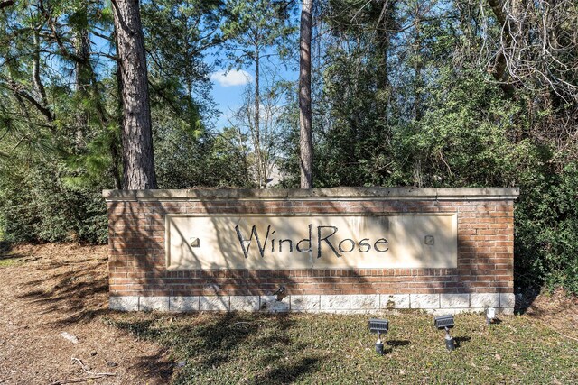 view of community sign