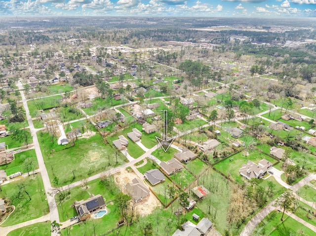 aerial view with a residential view