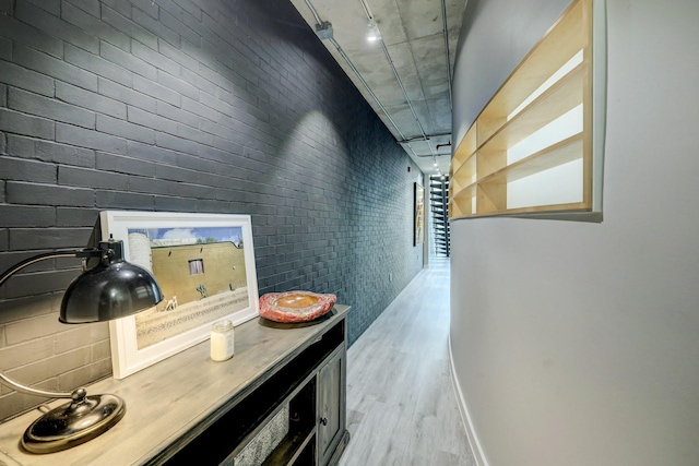 hallway featuring wood finished floors