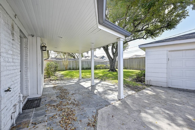 view of patio / terrace featuring a fenced backyard