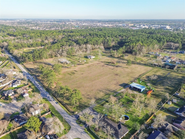 bird's eye view with a rural view