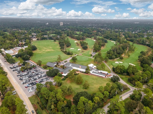 aerial view featuring golf course view