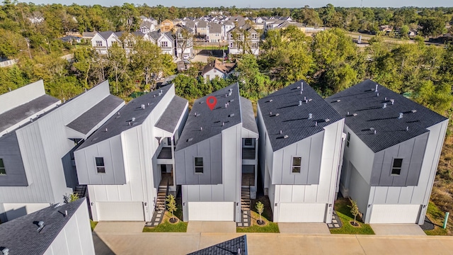 drone / aerial view with a residential view