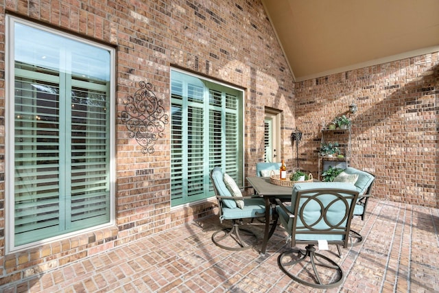 view of patio with outdoor dining space