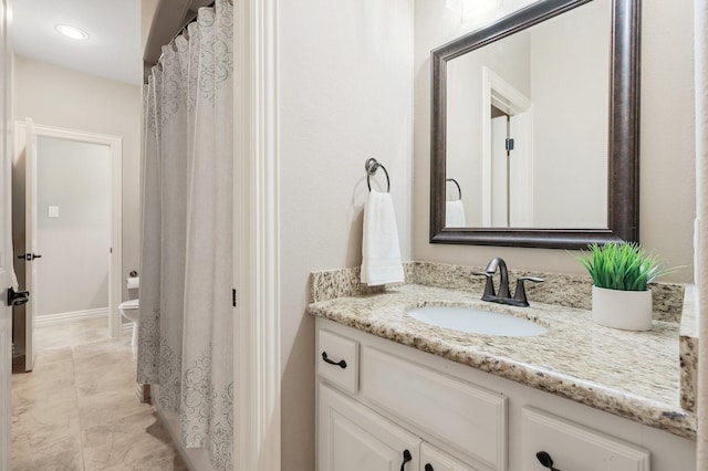 full bathroom featuring vanity