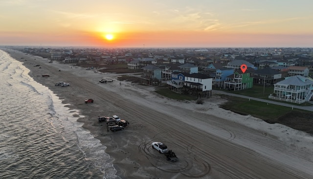 1327 Emerald Dr, Crystal Beach, TX 77650 - aerial perspective of suburban area featuring extended coastline