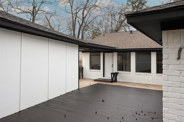 view of wooden terrace