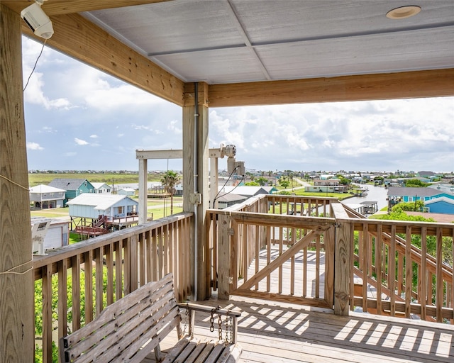 deck featuring a residential view