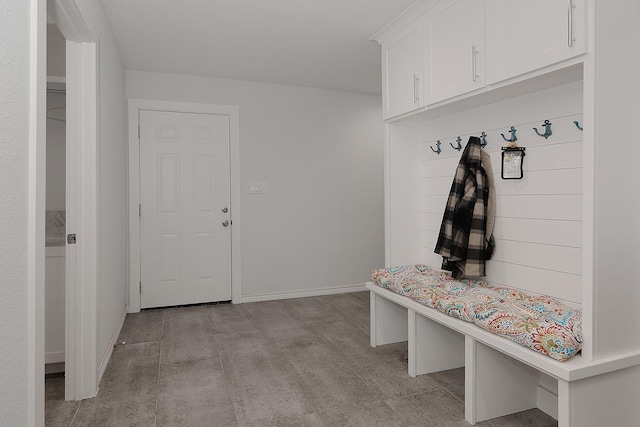 mudroom with baseboards