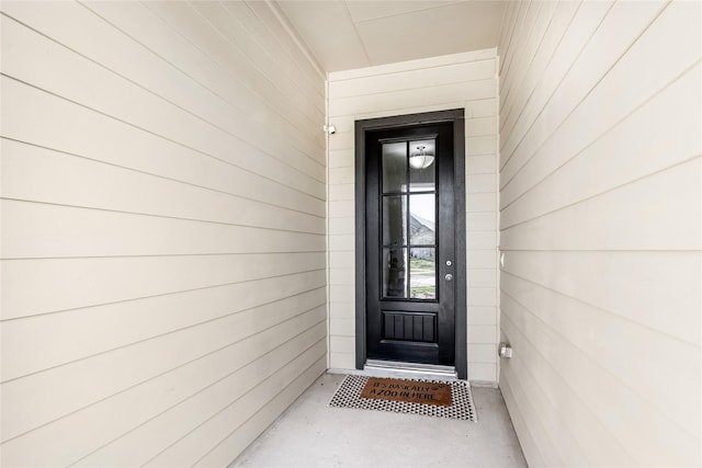 view of doorway to property