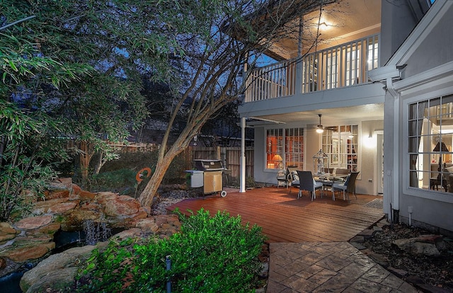 wooden deck with fence