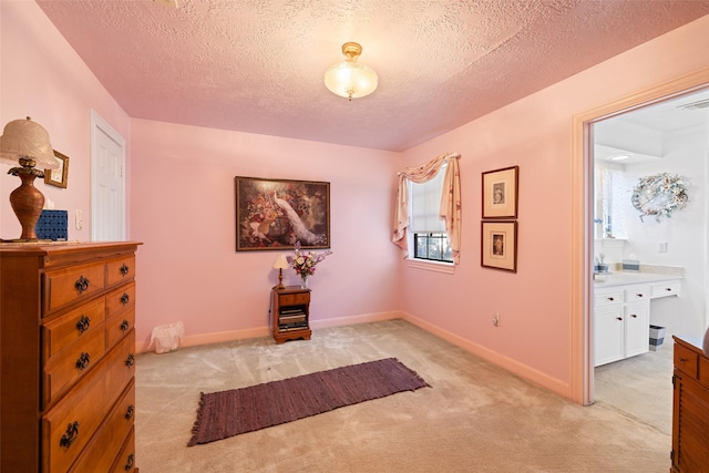 8011 Beaufort Dr, Spring, TX 77379 - interior space featuring light carpet, baseboards, and a textured ceiling