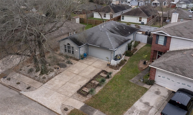 birds eye view of property featuring a residential view