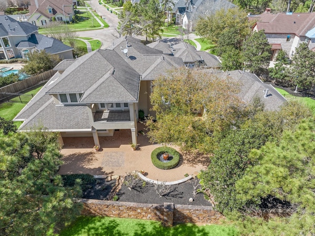 drone / aerial view featuring a residential view